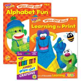 Alphabet Fun & Learning to Print Books and Crayons Reusable Wipe-Off® Activity Set