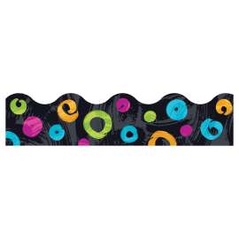 Color Harmony Swirl Dots on Black Terrific Trimmers®, 39'