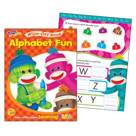 Alphabet Fun Sock Monkeys Wipe-Off® Book, 28 pgs