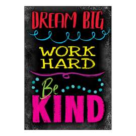 DREAM BIG WORK HARD Be KIN ARGUS Poster, 13.375" x 19"D