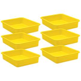 Yellow Large Plastic Letter Tray, Pack of 6