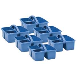 Slate Blue Plastic Storage Caddy, Pack of 6