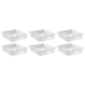 Large Plastic Letter Tray, Clear, Pack of 6