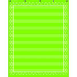 Lime Polka Dots 10 Pocket Chart