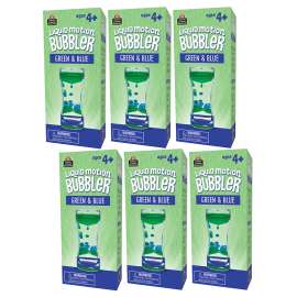 Liquid Motion Bubbler, Green & Blue, Pack of 6