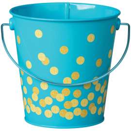 Teal Confetti Bucket