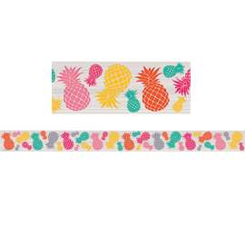 Tropical Punch Pineapples Straight Border Trim