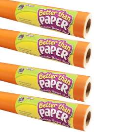 Better Than Paper® Bulletin Board Roll, 4' x 12', Orange, Pack of 4