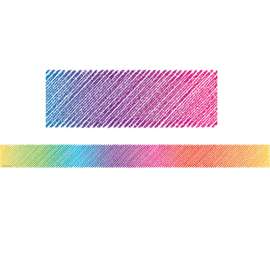 Colorful Scribble Straight Border Trim