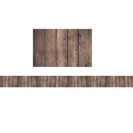Dark Wood Design Straight Border Trim, 35 Feet