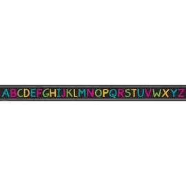 Chalkboard Brights Alphabet Straight Border Trim
