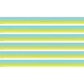 Aqua and Lime Color Wash Straight Border Trim, 35 Feet Per Pack, 6 Packs