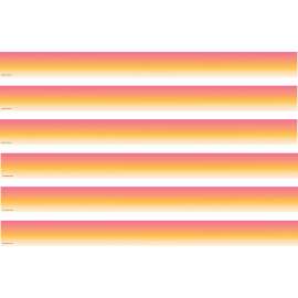 Pink and Orange Color Wash Straight Border Trim, 35 Feet Per Pack, 6 Packs
