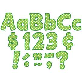 Lime Polka Dots Funtastic Font 4" Letters Combo Pack, 208 pieces