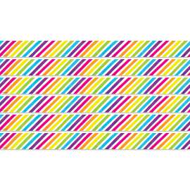 Brights 4Ever Stripes Straight Border Trim, 35 Feet Per Pack, 6 Packs