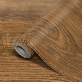 Peel and Stick Decorative Paper Roll, 17-1/2" x 10 ft, Classic Wood
