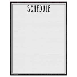 Modern Farmhouse Schedule Write-On/Wipe-Off Chart, 17" x 22"