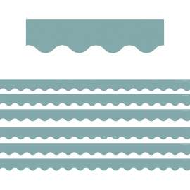 Calming Blue Scalloped Border Trim, 35 Feet Per Pack, 6 Packs