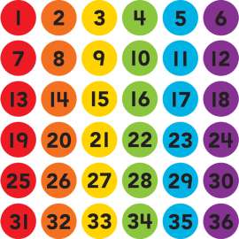 Spot On® Numbers 136 Carpet Markers, 4"