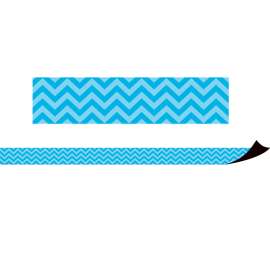 Magnetic Borders, Aqua Chevron, 24 Feet