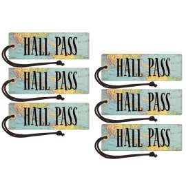 Travel the Map Magnetic Hall Pass, Pack of 6