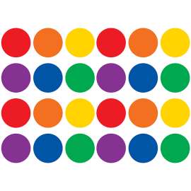 Spot On Dry-Erase Desktop Writing Spots Colorful Circles - 4", 12 Per Pack, 2 Packs