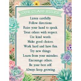 Rustic Bloom Our Class Rules Chart