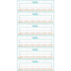 Pastel Pop Flat Name Plates, 36 Per Pack, 6 Packs
