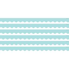 Pastel Blue Scalloped Border Trim, 35 Feet Per Pack, 6 Packs