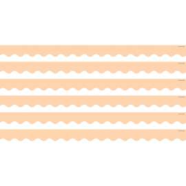 Peach Scalloped Border Trim, 35 Feet Per Pack, 6 Packs