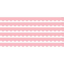 Pastel Pink Scalloped Border Trim, 35 Feet Per Pack, 6 Packs