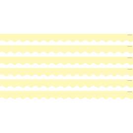 Pastel Yellow Scalloped Border Trim, 35 Feet Per Pack, 6 Packs