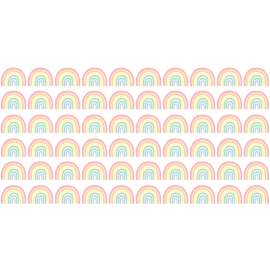 Pastel Pop Rainbows Die-Cut Border Trim, 35 Feet Per Pack, 6 Packs