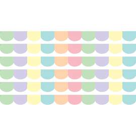 Pastel Pop Scalloped Border Trim, 35 Feet Per Pack, 6 Packs