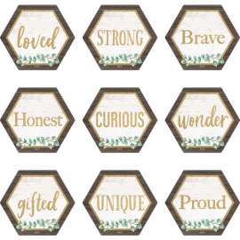 Eucalyptus Positive Words Mini Accents, Pack of 36
