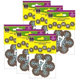Home Sweet Classroom Snowflakes Calendar Days, 36 Per Pack, 6 Packs