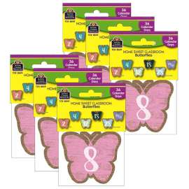 Home Sweet Classroom Butterflies Calendar Days, 36 Per Pack, 6 Packs