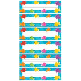 Colorful Fish Flat Name Plates, 36 Per Pack, 6 Packs