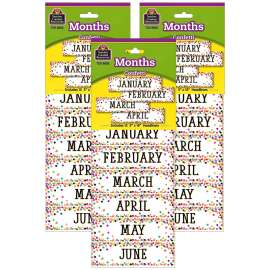 Confetti Monthly Headliners, 12 Per Pack, 3 Packs