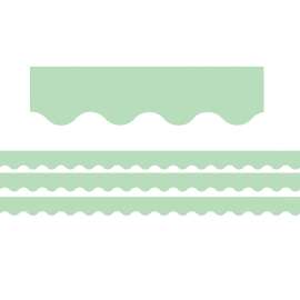 Mint Green Scalloped Rolled Border Trim, 50 Feet Per Roll, 3 Rolls