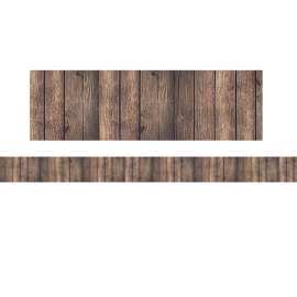 Dark Wood Design Straight Rolled Border Trim, 50 Feet