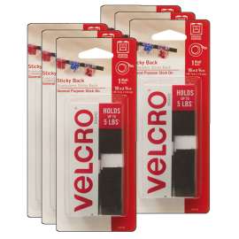 Sticky Back Roll, 18" x 3/4" Tape - Black, 6 Rolls