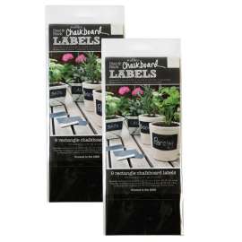 Rectangle Chalkboard Vinyl Labels, 9 Per Set, 2 Sets
