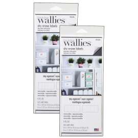 Dry Erase Rectangle Labels, 9 Per Set, 2 Sets