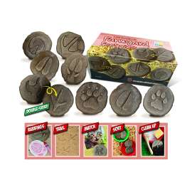 Let's Investigate Farmyard Footprints Stone, Pack of 8