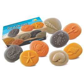 Let's Investigate Seashore, Set of 8 Stone Figures