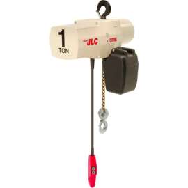 Coffing JLC 1 Ton, Electric Chain Hoist W/ Chain Container, 20' Lift, 16 FPM, 115/230V