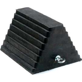 Global Industrial Rubber Wheel and Tire Chock, 10"L x 8"W x 6"H
