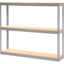 Global Industrial Record Storage Rack Without Boxes 72"W x 15"D x 60"H - Gray