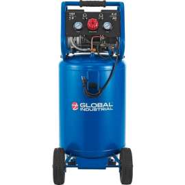 Global Industrial Portable Quiet Electric Air Compressor, 1.8 HP, 20 Gal, 5.0 CFM, Oil-Free